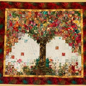 PATTERN:  Tree of Plenty, Wall Hanging Art Quilt