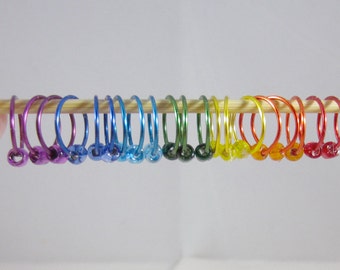 Large Lightweight Rainbow Snag Free Beaded Stitch Markers