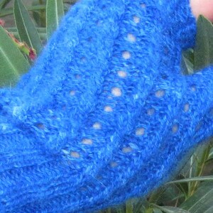 KNITTING PATTERN Twisted Stitch Cables Lacy Fingerless Gloves for Knitting image 5