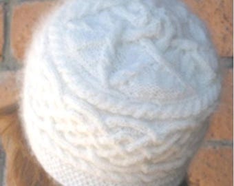 KNITTING PATTERN: Celtic Star Cable Women's Hat Digital File