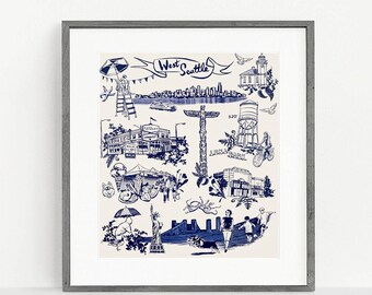 West Seattle Neighborhood Print