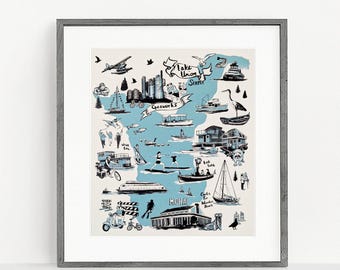 Seattle Lake Union Print