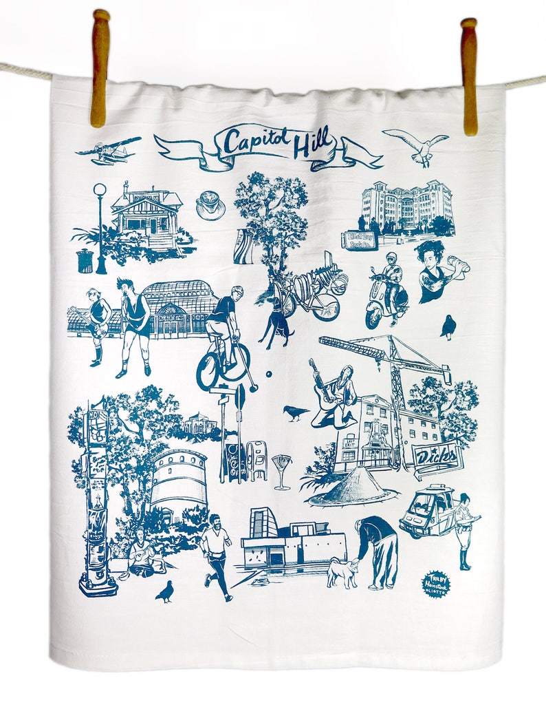 Capitol Hill Screen Print Canvas Tote Bag image 4