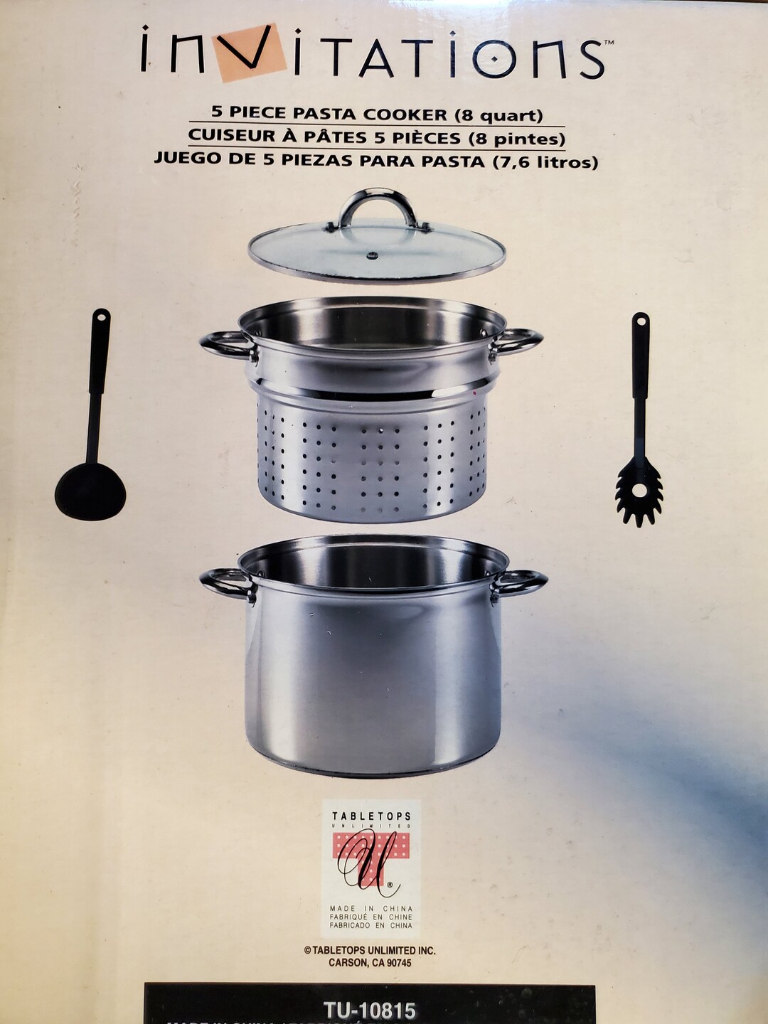 Invitations Cookware Invitations 5 Piece Stainless Steel Pasta Cooker With Pasta Serving ...