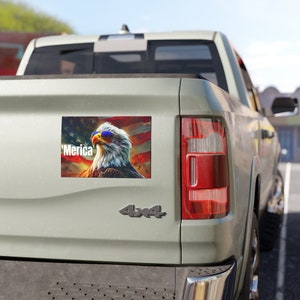 Merica Car Magnet/ America Car Magnet/ Patriotic Magnet/ July 4th Magnet/ Car Magnet/ Bald Eagle Magnet/ Car Accessories/ USA/ Gift For him