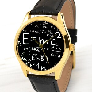 Reloj de relatividad NEGRO / Regalo de graduación / Regalo PREMIUM para él / Regalo de profesor de matemáticas / Reloj para hombres / Reloj EXLUSIVO para mujeres / Envío gratis