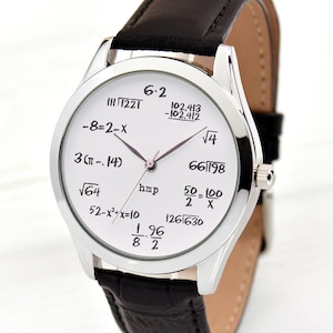 Reloj de matemáticas / Regalos divertidos / Regalo para profesores de matemáticas / Relojes para hombres y mujeres / Regalos de matemáticas / Joyas de matemáticas / Regalos geniales de graduación / ENVÍO GRATIS