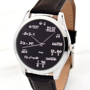Relógio de matemática | Presentes engraçados | Presente para professor de matemática | Relógios para homens e mulheres | Presentes de matemática | Joias de matemática | Presentes legais de formatura | FRETE GRÁTIS