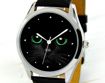 Black Cat Watch - Cat Lover Gift - Cats Watch - Cat Lover Gifts Women - Cat Lover Gifts For Men - Teen Girl Gifts - Birthday Gift for Her