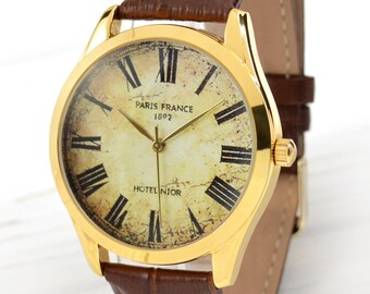 Retro Watch - Men's Watch - Women Watches - Anniversary Gift - Christmas Gift - Classic Style Watch - Vintage - Free Shipping
