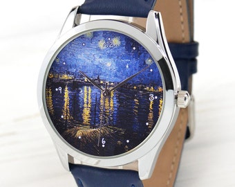 Van Gogh Art Watch | Starry Night | Art Gifts | Vincent Van Gogh | Art Jewelry | Mother's Day Gift | Birthday Gift for Her | FREE SHIPPING