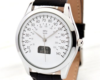 Speedometer Watch | Car Lover Gift | Men's Watch | Womens Watch | Wrist Watch | Mens Gift | Anniversary Gift for Boyfriend | FREE SHIPPING