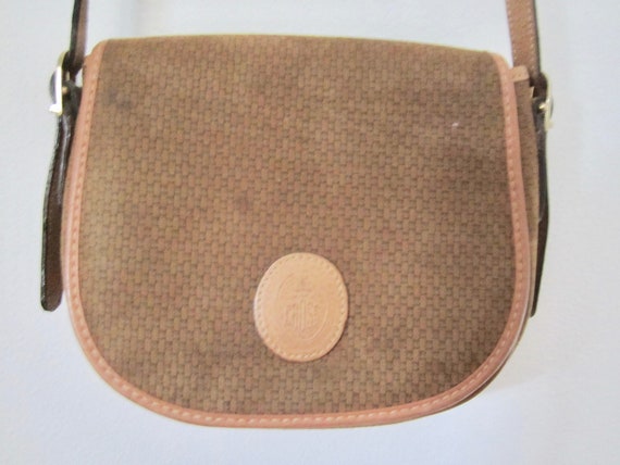 Sueded Leather Designer Bag Authentic Mark Cross Purse Signature