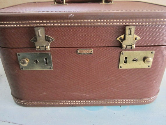 Vintage Luggage Vintage Train Case Travel Suitcas… - image 6