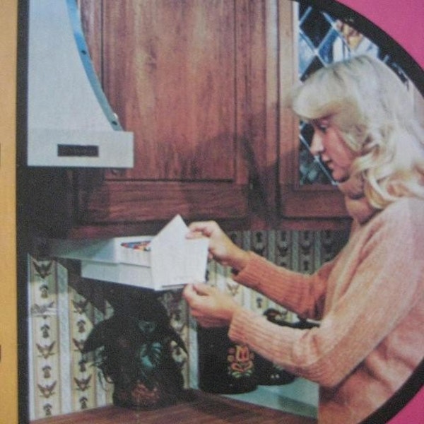 Vintage Recipe Organizer Under The Cabinet File Box