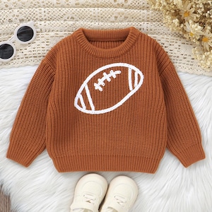 Go Birds Football Baby Sweater - Hand-Knitted Toddler Pullover - Sports-Themed Baby Gift for Boys and Girls