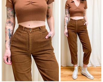 80s brown fitted cords