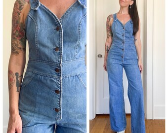 Denim Jumpsuit Etsy - roblox blue jumpsuit