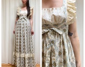 70s rare eyelet lace floral Gunne Sax dress