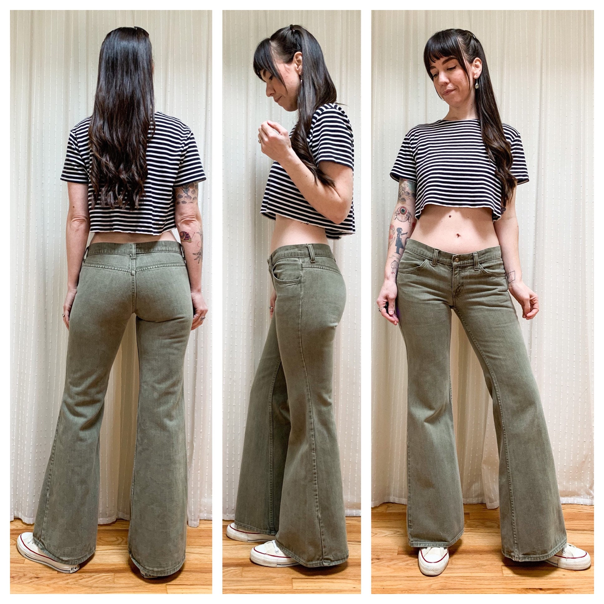 Levis 70s ultra low rise bell bottoms