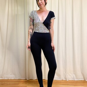 80s leopard leotard stirrup jumpsuit image 4