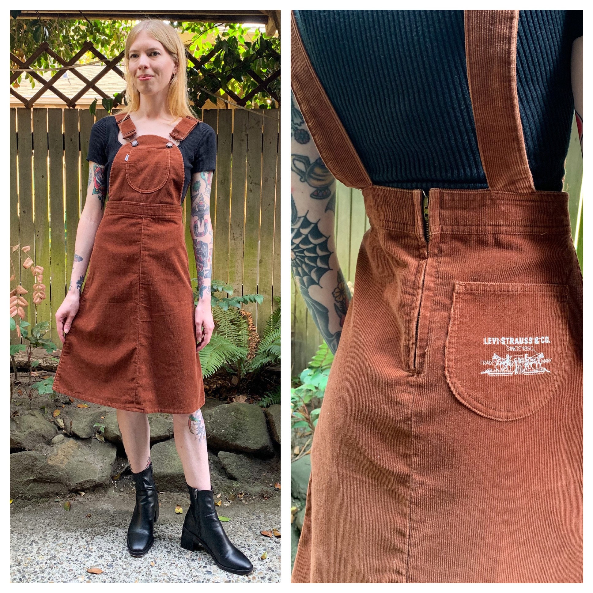 Brown Jumper Dress - Etsy