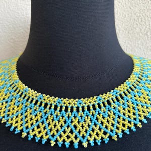 Necklace Blue-Yellow