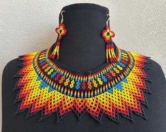 Necklace & Earrings Set "Mexican style"