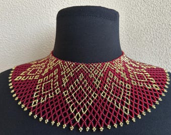 Collar Granate-Oro