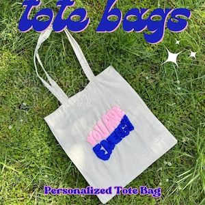Benutzerdefinierte Punch Needle Einkaufstasche - Handgemachte personalisierte Tasche, einzigartiges Geschenk für sie, perfekt für jeden Anlass, kreatives DIY Zubehör