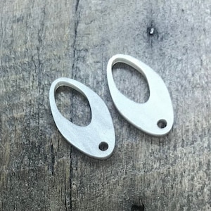 Pearl Finish Acrylic Earring Component Pair - White - Blanks