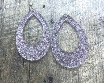 Concrete Printed Acrylic Earring Component Pair - Jewelry Making Blanks