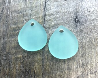 Medium Frosted Sea Acrylic Earring Components - Jewelry Making Blanks