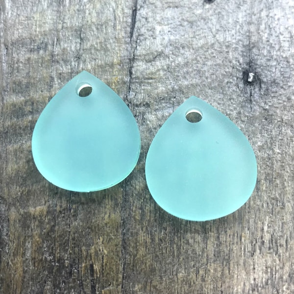 Medium Frosted Sea Acrylic Earring Components - Jewelry Making Blanks