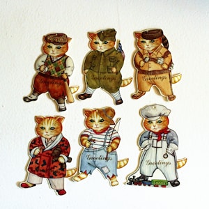 Kitty Cucumber gift tags - friend J.B. Buster - set of 12- 6 different designs - cats in costume - Brand New - NIP - Free shipping