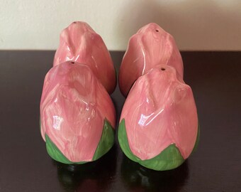 VINTAGE Franciscan Desert Rose pink rose bud salt/pepper shakers.  You choose.