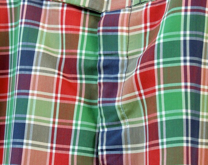 Sansabelt Vintage Golf Pants Red Plaid Holiday Plaid Etsy