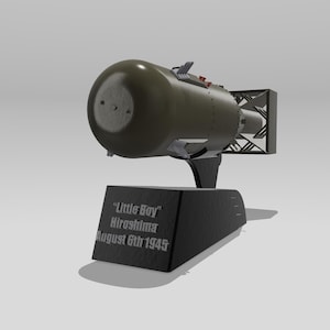 Fichiers d'impression 3D Little Boy de la bombe atomique, modèle historique de la Seconde Guerre mondiale (STL et LYS)