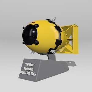 Fichiers d'impression 3D de la bombe atomique Fat Man : réplique de la Seconde Guerre mondiale (STL/LYS)