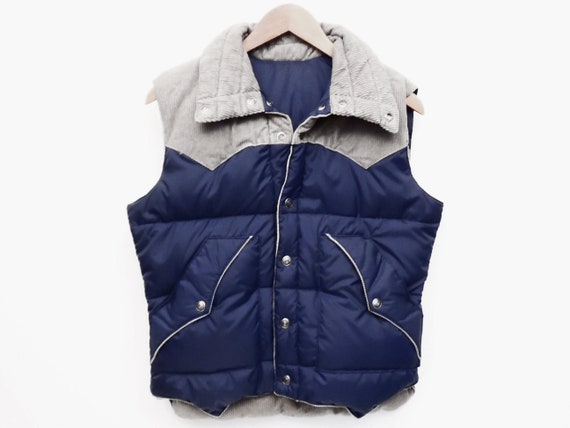 80's puffy down ski vest / vintage puffer jacket /