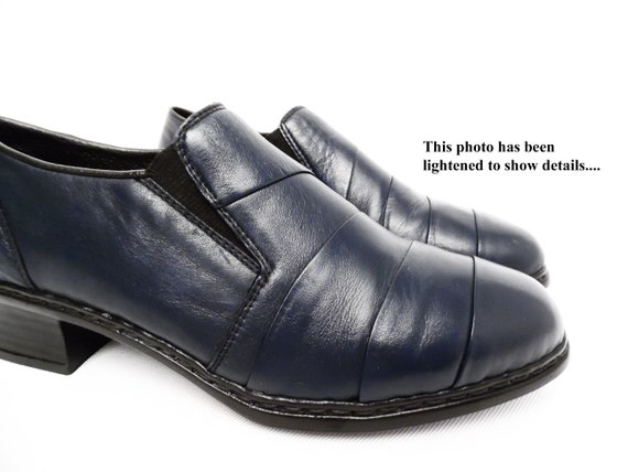 90's Rieker Anti-Stress loafer shoes / navy blue … - image 5