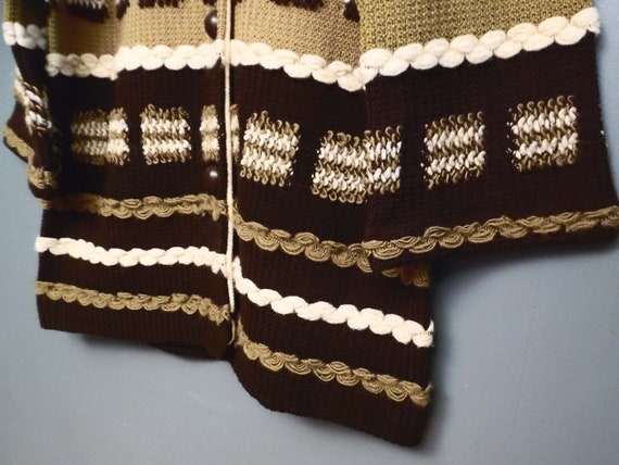 60's wool cardigan / vintage sweater jacket / tex… - image 6