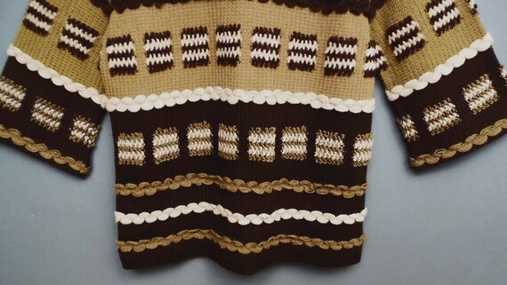 60's wool cardigan / vintage sweater jacket / tex… - image 10