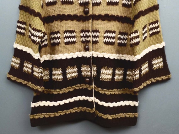 60's wool cardigan / vintage sweater jacket / tex… - image 7