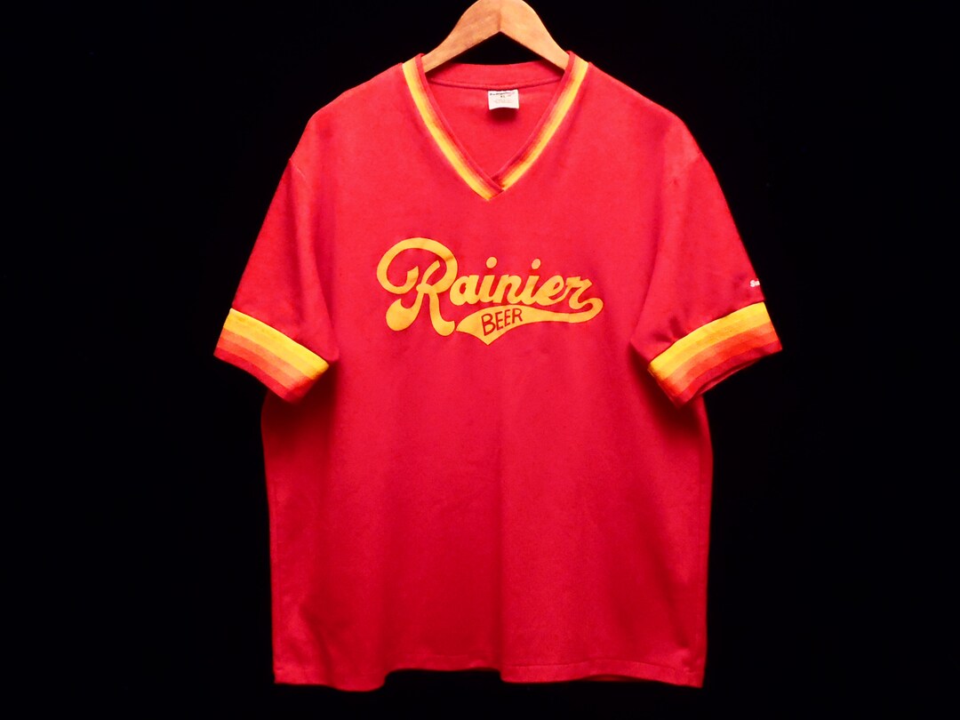 70's RAINIER BEER Sports Jersey / Vintage lucky Etsy