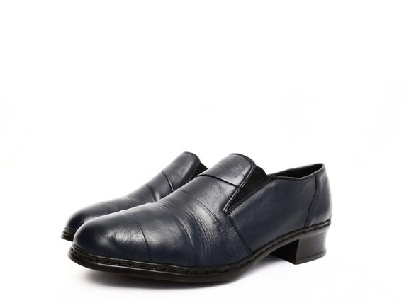 90's Rieker Anti-Stress loafer shoes / navy blue … - image 3
