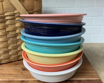 Fiestaware Classic Rim Cereal Bowls in various colors