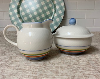 Vintage Villeroy & Boch Key Biscayne Cream and Sugar Set