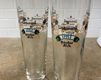 Set of 2 Lindemans Lambic Pilsner Glasses