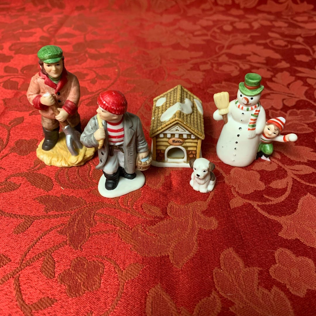 Vintage Lefton Colonial Village Set of 4 Figures Etsy